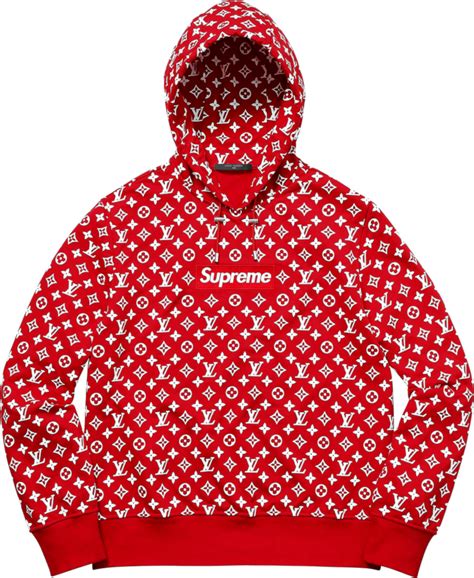 red supreme louis vuitton hoodie|louis vuitton supreme jumper.